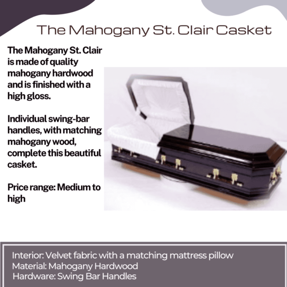 The Mahogany St. Clair Casket