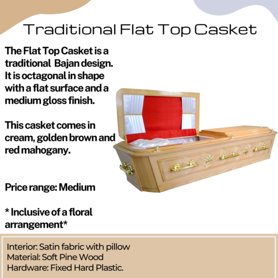 Traditional Flat Top Casket